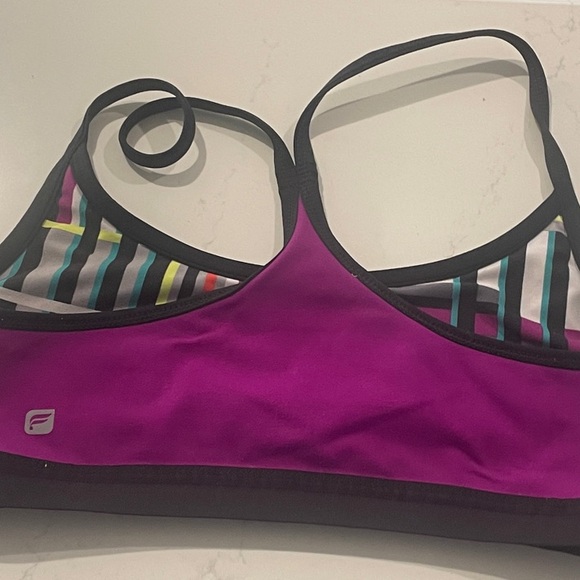 Fabletics Vibrant Geometric Reversible Sports Bra Size Small - Picture 7 of 7